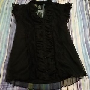 Metaphor Women's blouse Ruffles Black Medium